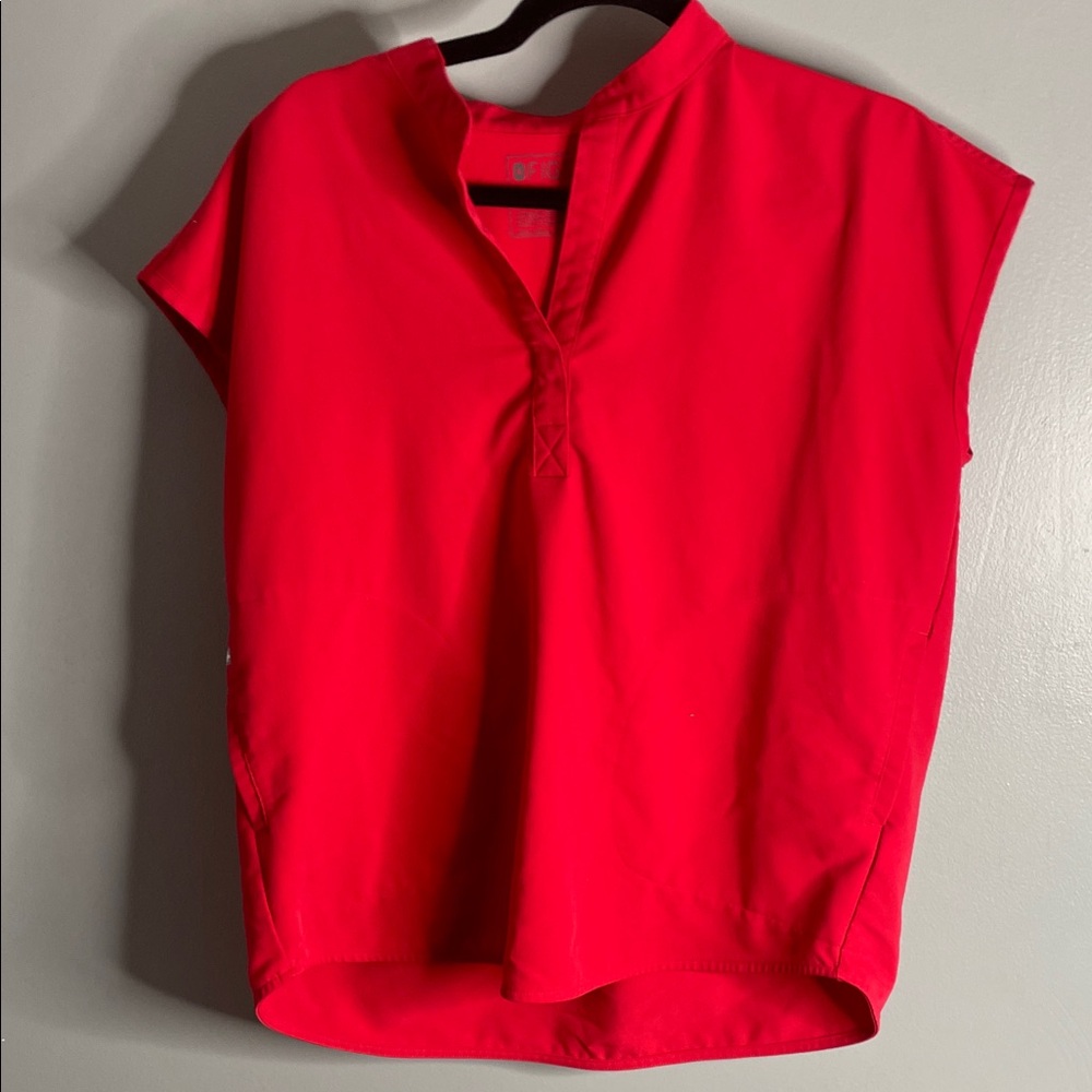 Figs Bright Red Blouse